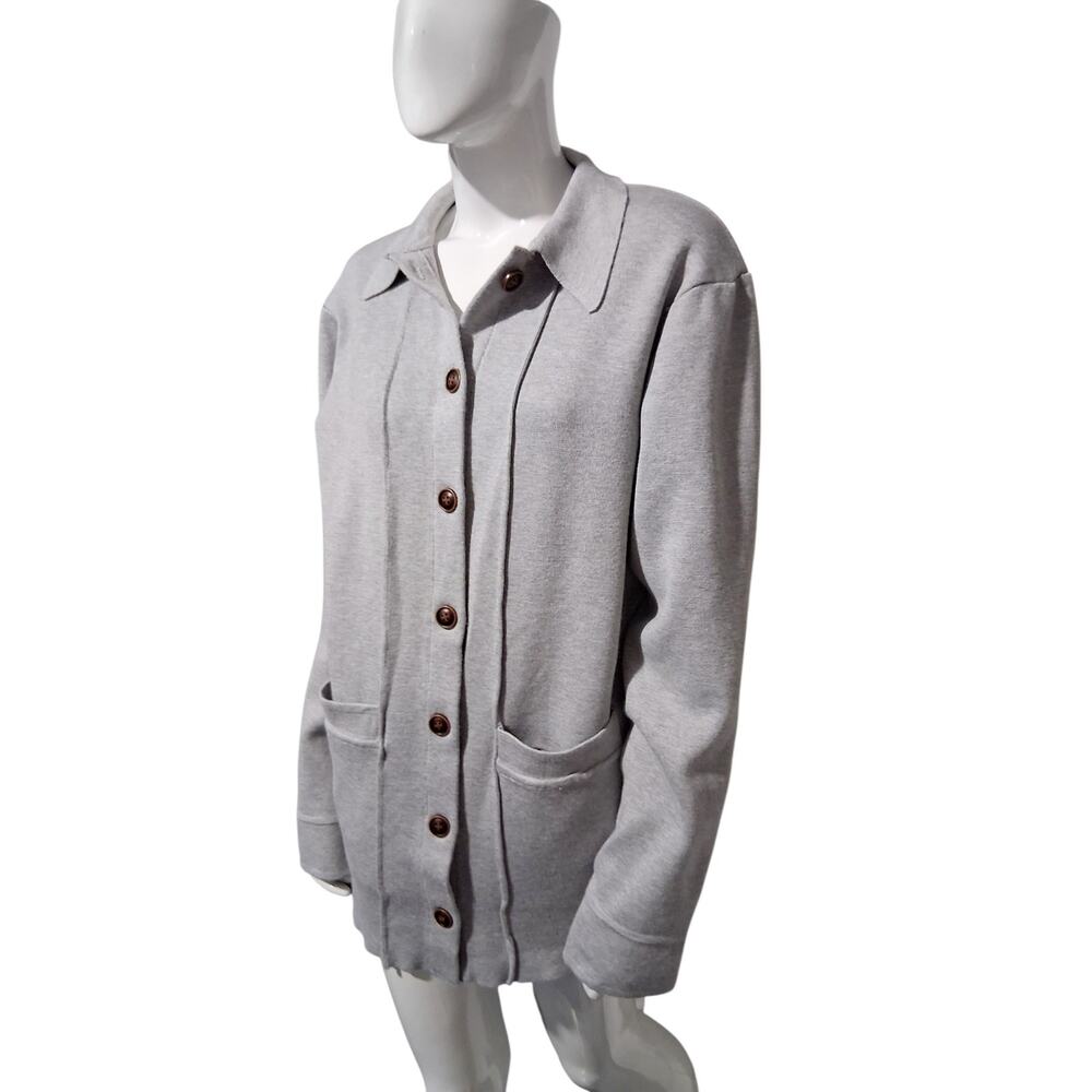 Grace Karin Chunky Women's size Large Casual Button‎ Up Cozycore Career Cardigan